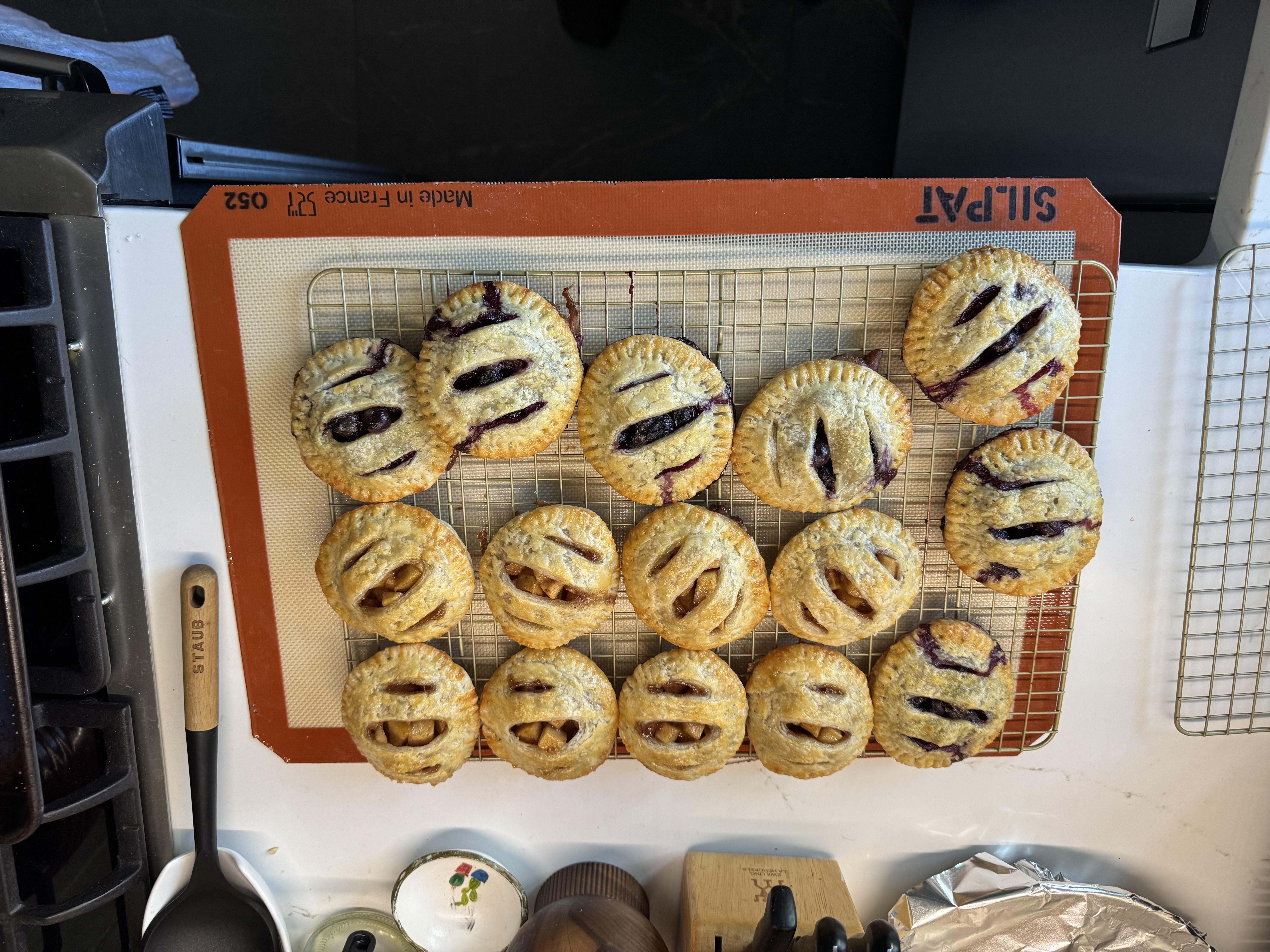 Blueberry & apple birthday hand pies